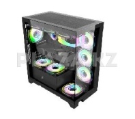 Корпус 1stPlayer MIKU Mi8 Black (Mi8-BK-3FBR-1FB-C2) [Midi Tower, 4х 120 мм RGB, черный]